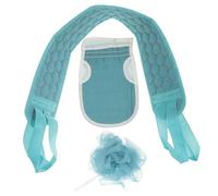 CRILSTYLEO Set Strofinacci Esfolianti Doccia 3 Pezzi Guanto e Striscia per Massaggio Schiena Materiale Resistente Adatto per Uso Domestico e Spa
