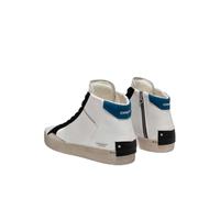 Crime London High Top Distressed col.Bianco Nero Dietro Blu Bianco Nero Dietro blu/45