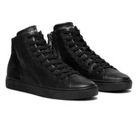 Crime London, High Top Minimal, Scarpe Sneaker Zip Pelle, Moda Fashion Vintage (Black, Sistema Taglie Calzature EU, Adulto, Numero, Media, 42)