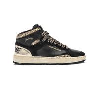 Crime London Sneaker Chelsea Alta Nera Oro e Animalier