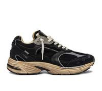 Crime London Sneaker da Uomo Fugitive Nera in Pelle cracklé e Tessuto Tecnico - 1430 2PP7B - Taglia 43