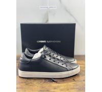 Crime London Sneaker Uomo Low Top Essential Pelle Nero Casual Men Shoes 44