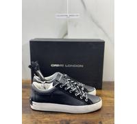 Crime London Sneaker Uomo Low Top Heritage Pelle Nero Casual Men Shoes 42