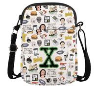 Crime Mystery Drama TV Gift Alien Sci-Fi Gift Ufo Lover Gift X TV Show Merchandise Crossbody Bag for TV Series Fans, Modello Xfile Cr Eu, 6.5 Inches ×8.27 Inches