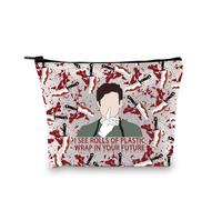 Crime Show Makeup Bag I See Rolls of Plastic Wrap in Your Future Murder Mystery Gift Serial Killer Cosmetic Bag, Rotoli di plastica 3uk, alla moda