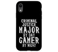 Criminal Justice Major By Day Gamer By Night Criminology Custodia per iPhone XR