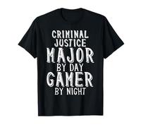 Criminal Justice Major By Day Gamer By Night Criminology Maglietta