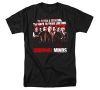 Criminal Minds T-Shirt Da Uomo Nero 100% Cotone Maniche Corte Preshrunk
