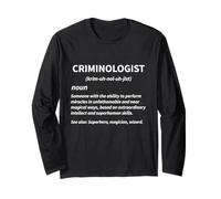 Criminologist Definition Funny Criminal Justice Maglia a Manica