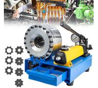 Crimpatrice idraulica per tubi flessibili con 7 set di matrici, strumento portatile per olio ad alta pressione, aria condizionata e tubi dell'acqua