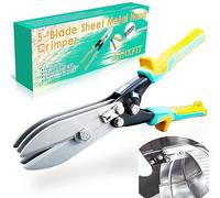 Crimpatrice manuale a 5 lame in lamiera, per tubi di ventilazione, condotti e stufe HVAC, crimpatura in acciaio 20 GA e acciaio inossidabile 28 GA