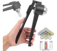 Crimpatrice manuale per fiale in acciaio inox per una sigillatura sicura, ad alta efficienza con 20-30 bottiglie/minuto, ideale per uso in laboratorio e farmaceutico