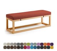 Crimson - Cuscino per panca da interni ed esterni, 99 x 35,6 x 7,6 cm, comodo cuscino per sedie a dondolo per finestre a bovindo, divani, sedie a dondolo, lacci elastici per una vestibilità sicura