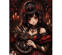 Crimson Dragon Princess Notebook: Gothic Fantasy Lined Journal for Women and Teens | Creative Writing, Daily Reflections, Dream Journaling and Personal Notes