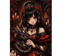 Crimson Dragon Princess Notebook Subtitle: Gothic Fantasy: Gothic Fantasy Lined Journal for Women and Teens | Creative Writing, Daily Reflections, Dream Journaling and Personal Notes