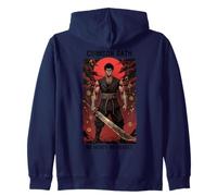 Crimson Giuramento Guerriero Dark Fantasy Samurai Anime Arte Giapponese Felpa con Cappuccio