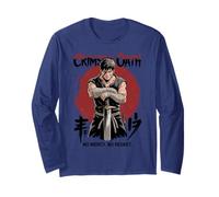 Crimson Giuramento Guerriero Dark Fantasy Samurai Anime Arte Giapponese Maglia a Manica