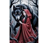 Crimson Wolf Journal: Dark Fantasy Gothic Notebook for Writing, Journaling and Notes