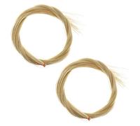 Crine di cavallo di colore naturale non decolorato per archetto di violino, 78 cm di lunghezza, per violino, viola, violoncello da 4/4, confezione da 2