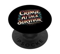 Cringe Attack Survivor Sarcasmo imbarazzante - PopSockets PopGrip Adesivo