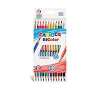 Carioca Matite Triangolari BiColor - 12 pz.
