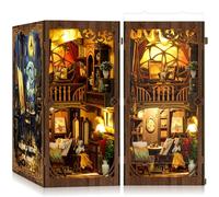 CRIOLPO Kit Book Nook DIY per Adulti - Casa in Miniatura con Luci LED da Montare, Modellismo 3D Creativo per Decorare Librerie - Regalo Originale per Appassionati di Fai da Te