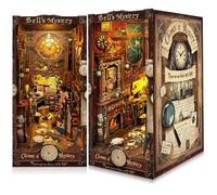 CRIOLPO Kit Book Nook DIY per Adulti - Casa in Miniatura con Luci LED da Montare, Modellismo 3D Creativo per Decorare Librerie - Regalo Originale per Appassionati di Fai da Te