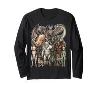Criptidi e Creature Mitiche Fantasy Art Maglia a Manica