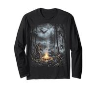 Criptidi Falò Bigfoot Mothman Foresta Lago Leggende Maglia a Manica