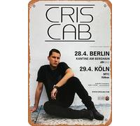 Cris Cab - Where I Belong, Bremen & Karlsruhe 2014 - Targa in metallo con scritta Konzertplakat, decorazione da parete, stile vintage, 20,3 x 30,5 cm