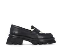 Cris Vergré Mocassini in pelle con inserti in cavallino e tacco