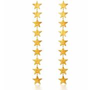 Cris Vida Valor Orecchini lunghi dorati a 9 stelle a cascata | eleganti e brillanti | rame con chiusura in argento 925 | 10 x 1,5 cm | con confezione regalo premium