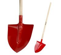 Crisalide® - Badile Arancione Super Resistente 30x29 cm Con Manico In Legno 135cm, Versatile per Uso Agricolo, Giardinaggio e Lavori Pesanti, Multiuso, Pala da Neve