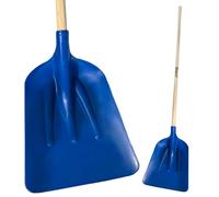 Crisalide® - Badile Super Resistente 36x49 cm con Manico in Legno - Versatile per Uso Agricolo, Giardinaggio e Lavori Pesanti, Multiuso, Pala da Neve (Blu)
