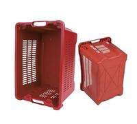 Crisalide® Cassette Agricole Impilabili 40 L - Varianti Chiusa, Forata o Fondo Chiuso - Plastica Alimentare Robusta - Ideali per Vendemmia, Uva, Olive, Ortaggi e Frutta - 56×35×31 cm (Cassa Mista)