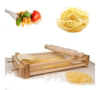 Crisalide ® - Chitarra Taglia Pasta "Come ai vecchi tempi", Ideale per Spaghetti Fettuccine Tagliatelle, Pasta Fatta In Casa, In Legno, 45x22x8 Cm