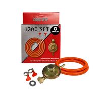 Crisalide® Kit Regolatore Gas GPL con Tubo 1,5 m e Fascette - Regolazione Pressione Variabile - Attacco Filettato 20,8 mm - Compatibile Stufe, Fornelli, Barbecue, Riscaldatori