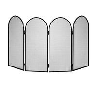 Crisalide® Parascintille per Camino, Finitura Nera, 2 Dimensioni, Protezione per Fiamme e Scintille, Accessorio Camino Elegante e Sicuro (4 Ante)