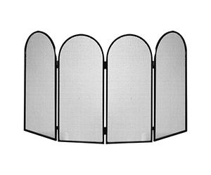 Crisalide® Parascintille per Camino, Finitura Nera, 2 Dimensioni, Protezione per Fiamme e Scintille, Accessorio Camino Elegante e Sicuro (4 Ante)