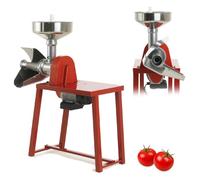 Crisalide® Passapomodoro Elettrico Professionale con Banco - Motore 330W 0,5 HP - Struttura in Alluminio Pressofuso - Filtro e Imbuto in Acciaio Inox - Trasmissione a Cinghia - Per Passata Fresca