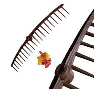 Crisalide® - Rastrello da Giardino 70 cm con 20 Denti in Polipropilene | Leggero e Resistente, Ideale per Orti, Foglie e Terreni | Manico Non Incluso | Colore Marrone