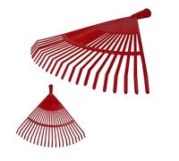 Crisalide® - Rastrello per Foglie 22 Denti in Polipropilene Rosso | Leggero e Resistente | Ideale per la Raccolta di Foglie e Detriti Leggeri | Manico Non Incluso