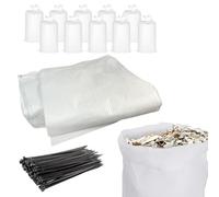 Crisalide® Sacchi per Macerie in Polipropilene PP - Ultra Resistenti e Riutilizzabili - Per Edilizia, Giardinaggio e Rifiuti Pesanti - Pacco da 10 Sacchi + Fascette (Capacità 50kg)