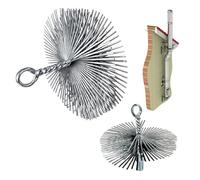 Crisalide® Scovolo per Camini e Stufe in Acciaio Inox - 6 Dimensioni - Kit con 6, 12 o 18 Aste da 100 cm - Spazzola Spazzacamino con Attacco a Vite Universale - Flessibile (20 cm, 6 Ast)