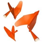 Crisalide® Vomere Metallico Arancione - Attacco Conico Universale in Acciaio Resistente - Ideale per Aratura, Coltivazione e Movimento Terra - Accessorio per Giardinaggio Agricolo - Manico Non Incluso