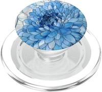Crisantemo blu novembre fiore della nascita floreale macchiato PopSockets PopGrip per MagSafe