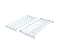 CRISCUOLO BRICOSTORE Scolapiatti in filo di acciaio Plastificato Bianco, 2 Moduli in Filo plastificato, Adattabile, 86 cm