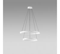 CRISEIDE S/2P - LAMPADARIO A SOSPENSIONE 2 LUCI BIANCO A LED 3000K 3200LM 60W(25W+35W) DIMMERABILE