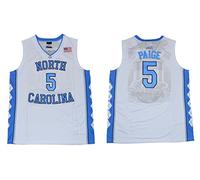 Crisgiord 2016 uomo North Carolina tar Heels basketball jersey no.5 Marcus Paige, Uomo, White