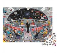 Crisi sulla ponte della nave spaziale di fantascienza Puzzle in Legno Impermeabile Puzzles Da 1000 Pezzi Regali Per Adulti Divertenti Per Decorazioni Domestiche